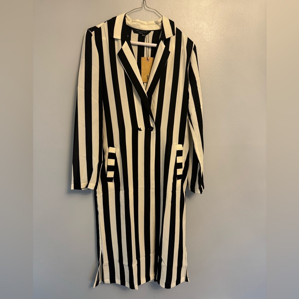 Knot Sisters Monochrome Striped Jacket Small NWT $215